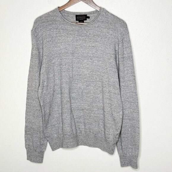 Pendleton Cotton Gray Crew Neck Sweater - Men’s US L - Picture 1 of 7